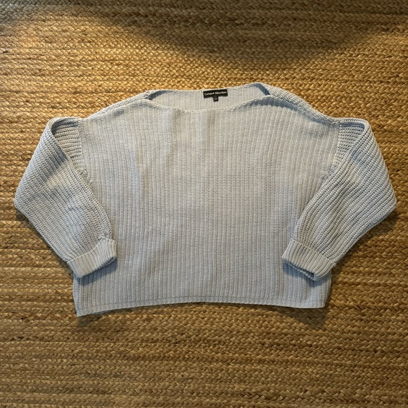 Catherine Malandrino - Off the Shoulder Sweater - Blue - Picture 4 of 4